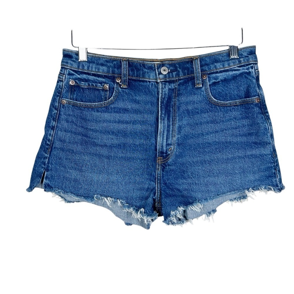 Abercrombie & Fitch Womens The Mom High Rise Denim Jean Shorts Size 28 / 6